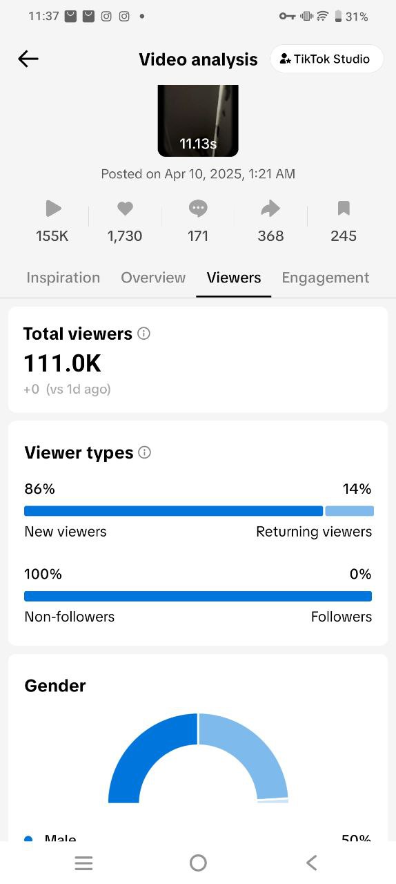 Account analytics screen 2