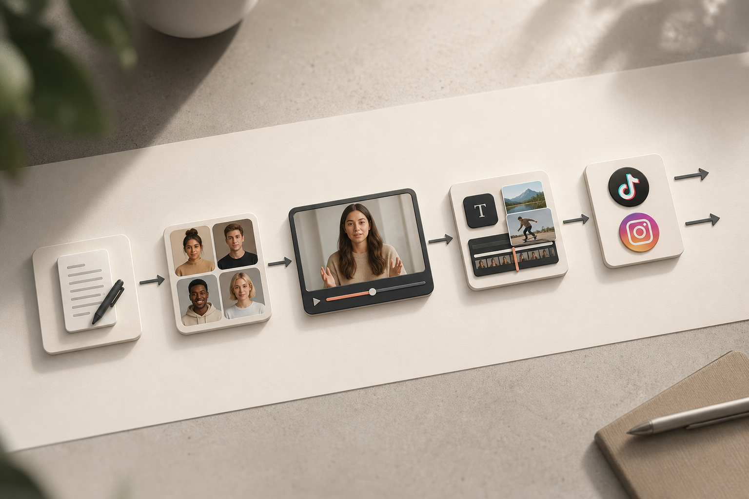 workflow to use ai ugc videos across TikTok and Instagram