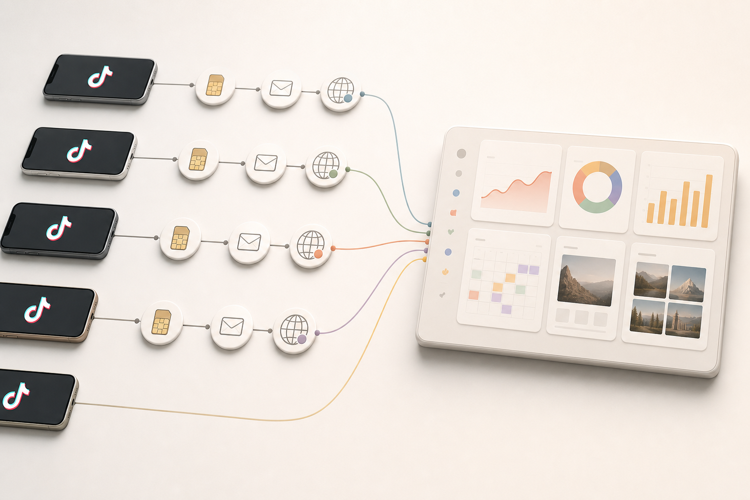 multi-account tiktok management architecture diagram
